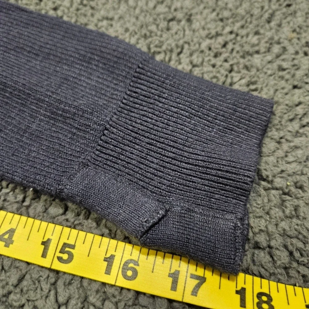 Lululemon Cabin Yogi Wrap Open Front Cardigan Navy Blue Cashmere Blend Size 4